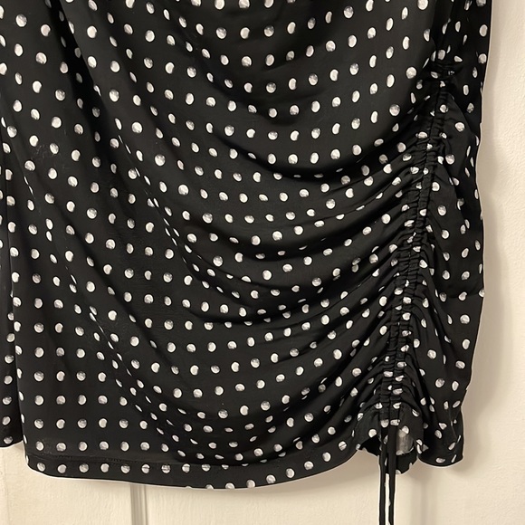 Michael Kors Polka Dot Top 3/4 Sleeves - Picture 4 of 5